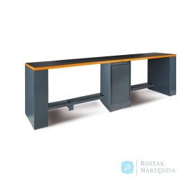 Stół warsztatowy RSC55 4100x980x700 mm, szary z pomarańczowym, 5500/C55B-D4/O Beta
