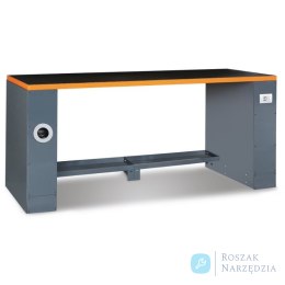 Stół warsztatowy RSC55 z dodatkowym wyposażeniem 2050x980x700 mm, szary z pomarańczowym, 5500/C55PRO-BO/2 Beta