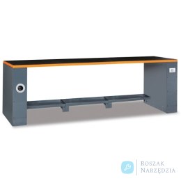 Stół warsztatowy RSC55 z dodatkowym wyposażeniem 2850x980x700 mm, szary z pomarańczowym, 5500/C55PRO-BG/2.8 Beta