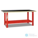 Stół warsztatowy z drewnianym blatem roboczym, szary, 5600/C56B-G Beta