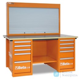 Stół warsztatowy z tablicą narzędziową MasterCargo 1800x1900x790 mm, pomarańczowy, 5700/C57S/B-O Beta
