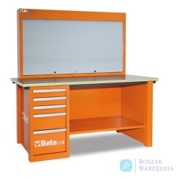 Stół warsztatowy z tablicą narzędziową MasterCargo 1800x1900x790, pomarańczowy, 5700/C57S/A-O Beta