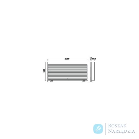 Tablica narzędziowa RSC55 z roletą 1024x2050x160 mm i zestawem 50 haków, szara, 5500/C55PSE-G Beta