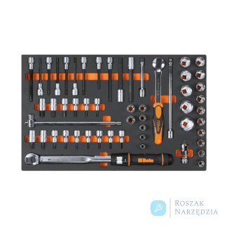 Zestaw nasadek 1/2" w miękkim wkładzie profilowanym 54 szt., 2450/M115 Beta