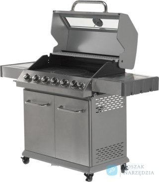 GRILL GAZOWY 6+1 STAL NIERDZEWNA 20.5KW, Z SZYBĄ YATO