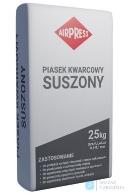 PIASEK KWARCOWY SUSZONY 25KG 0.5-1.0MM AIRPRESS
