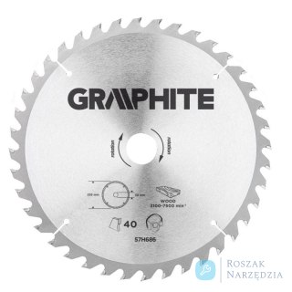 TARCZA DO PILARKI WIDIOWA 255*30MM, 40 ZĘBÓW GRAPHITE