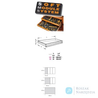 Wkład profilowany miękki z zestawem 22 nasadek 910A z akcesoriami, 2450/M92 Beta