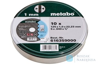 TARCZA TNĄCA INOX 125*1.0*22.23MM 10SZT METABO