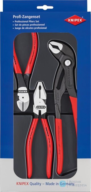 Zestaw szczypiec ze zwiększonym przełożeniem, 3-częściowy KNIPEX