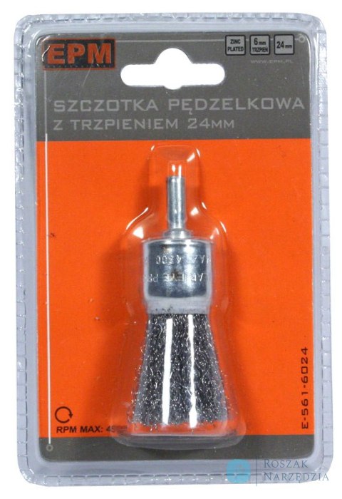 SZCZOTKA PĘDZELKOWA Z TRZPIENIEM 24MM ZN EPM