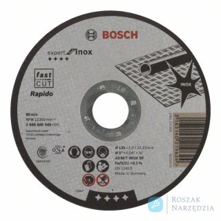 TARCZA PŁASKA INOX T1A 125*1.0*22 RAPIDO BOSCH