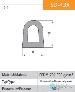 USZCZELKA SAMOPRZYLEPNA CZARNA DGP 8*10 MB STOMIL