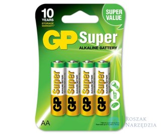 BATERIA SUPER ALKALINE AA LR6 1.5V 4 SZTUKI GP BATTERY