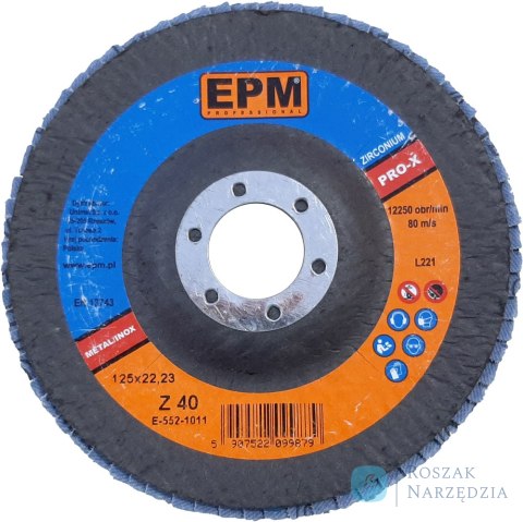 LAMELKA CYRKONOWA EPM PRO-X GRANULACJA 40 125MM EPM