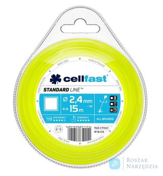 ŻYŁKA DO WYKASZARKI KWADRAT 2.4MM 15M CELL-FAST