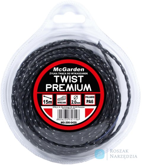 ŻYŁKA DO WYKASZARKI TWIST PREMIUM 2,0MM 15M MC GARDEN