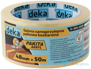 TAŚMA PAKOWA BEZBARWNA 48MM*50M DEKA