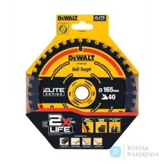 PIŁA TARCZOWA DO DREWNA ELITE 165*20MM 40 ZĘBÓW DEWALT