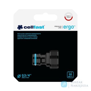 PRZYŁĄCZE Z GWINTEM ZEWNĘTRZNYM 3/4'' ERGO CELL-FAST