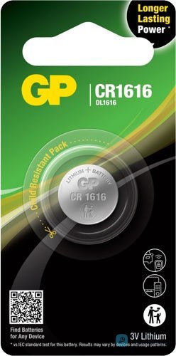 BATERIA GUZIKOWA LITOWA 3V CR1616 GP BATTERY