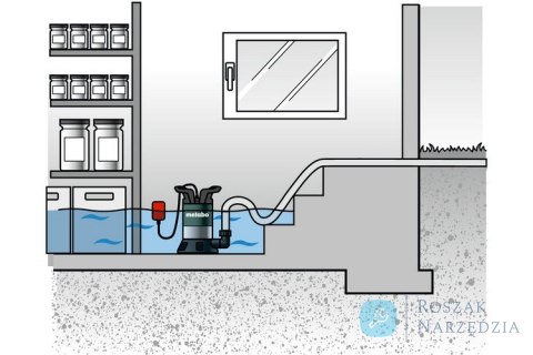 POMPA ZANURZENIOWA DO WODY CZYSTEJ TP8000 S 350W METABO