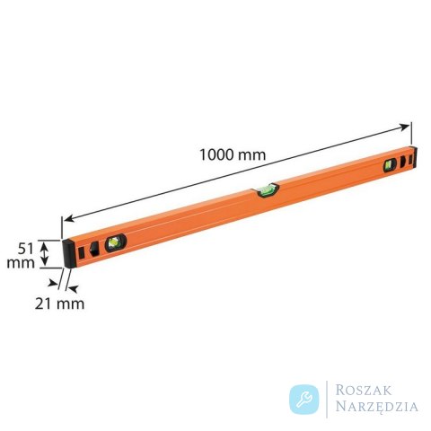 POZIOMICA ALUMINIOWA S300 3, LIBELLE 100CM. NEO