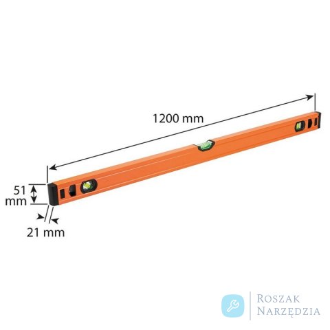 POZIOMICA ALUMINIOWA S300 3 LIBELLE 120CM. NEO