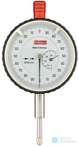 Czujnik zegarowy precyzyjny FM1000T numeracja w kierunku przeciwnym do ruchu wskazówek zegara KÄFER
