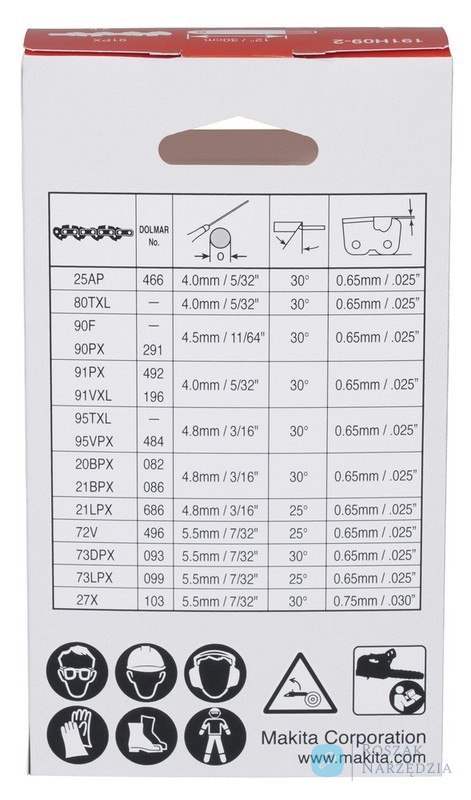 ŁAŃCUCH TNĄCY 10CM 80TXL 0,325'' SZER. ROWKA 1.1MM DUC101 MAKITA