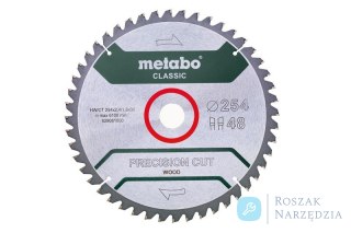 PIŁA TARCZOWA HW/CT 254*30MM 48WZ METABO