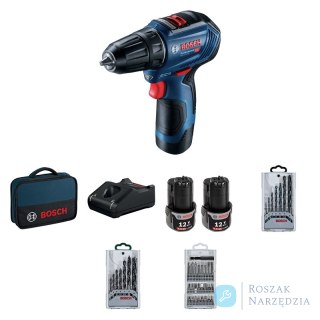 WIERTARKO-WKRĘTARKA AKUMULATOROWA GSR 12V-30 2*2.0AH + ACC BOSCH