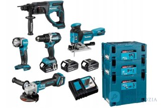 ZESTAW COMBO 18V DDF484+DGA513+DHR202+DJV181+DML802 MAKITA