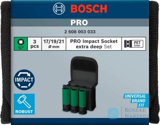 ZESTAW KLUCZY NASADOWYCH 1/2'' XL PRO S 3SZT. BOSCH