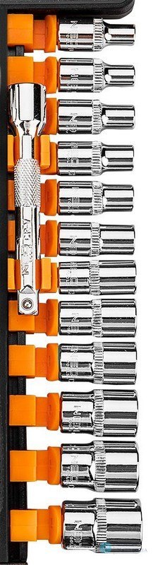 ZESTAW KLUCZY NASADOWYCH 1/4'', 14SZT, 6-KĄTNE NEO