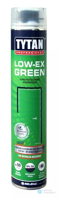 PIANKA PISTOLETOWA NISKOPRĘŻNA LOW-EX GREEN 750ML TYTAN