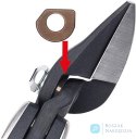 Nożyce do blachy Ideal z przełożeniem dźwigni i rękojeścią 2-komponentową lewe 230mm Erdi