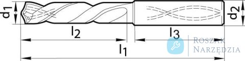 Wiertło Ratio TiALN, chwyt 6537 HA 5xD, chłodzenie wewnętrzne ,14,70mm pełnowęglikowe GÜHRING