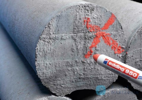 Marker z wkladem z pasty 950,czerwony edding Marker z wkladem z pasty 950,czerwony edding