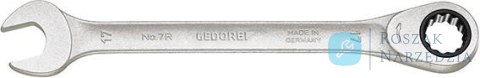 Klucz płasko-oczkowy z grzechotką, 22mm, GEDORE