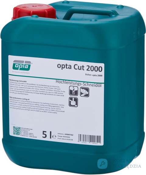 Olej do obrobki skraw. wysokowydajny CUT 2000 5l OPTA