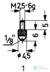 Koncowka pomiar.stalowa, typ 1/standardowa KÄFER