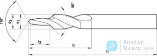 Wiertło stopniowe krótkie HSS TiN, otwor pod gwint 90 M10 GÜHRING