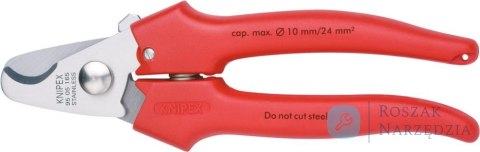 Nożyce do cięcia kabli ze sprężyną rozwierającą, 165mm, 95 05 165, KNIPEX