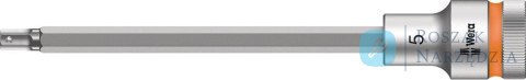 Nasadka wktetakowa 1/2"z funkcja przytrzym. do śrub z lbem z gniazdem6-kat. 5x140mm Wera Nasadka wktetakowa 1/2"z funkcja przytrzym. do śrub z lbem z gniazdem6-kat. 5x140mm Wera