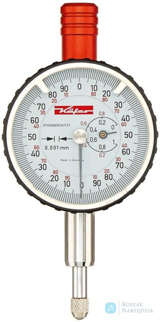 Czujnik zegarowy,precyzyjny  KM1000/5 S D40mm KÄFER