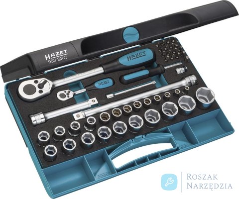 Zestaw nasadek 953SPC 1/4" i 1/2" 47-częściowy HAZET Zestaw nasadek 953SPC 1/4" i 1/2" 47-częściowy HAZET