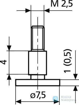 Talerzowa kon.pomiarowa 7,5x1,0mm MAHR