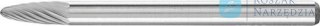 Maly frez trzpieniowy ze stopow twardych, lukowo-zaokraglony 0613 53mm 6x13mm Pferd