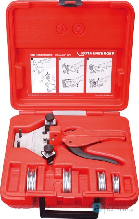Giętarka do rur, jednoręczna w zestawie Tube Bender ROTHENBERGER
